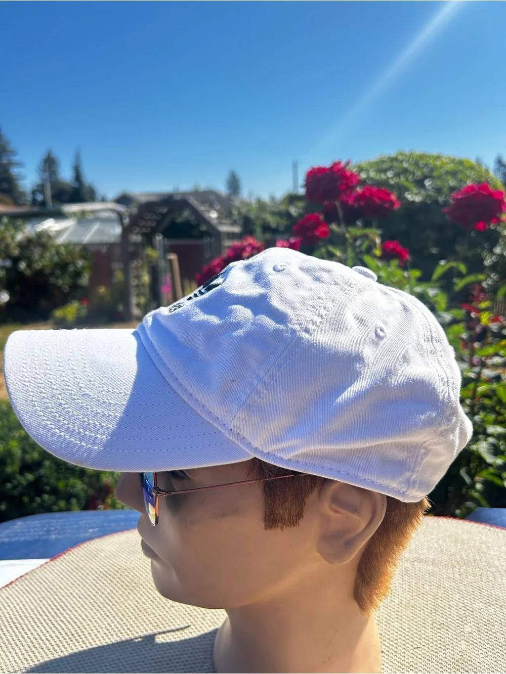 adidas Men’s White Trefoil Cap with Black Logo Size Adjustable One